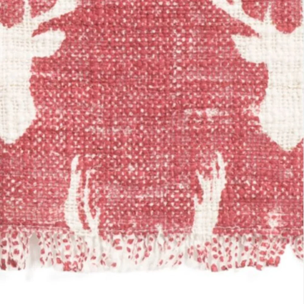 NWT VISTA HOME FASHIONS 4pk Cotton Slub Deer Printed Placemats